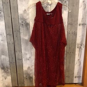 Red lace dress